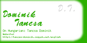 dominik tancsa business card